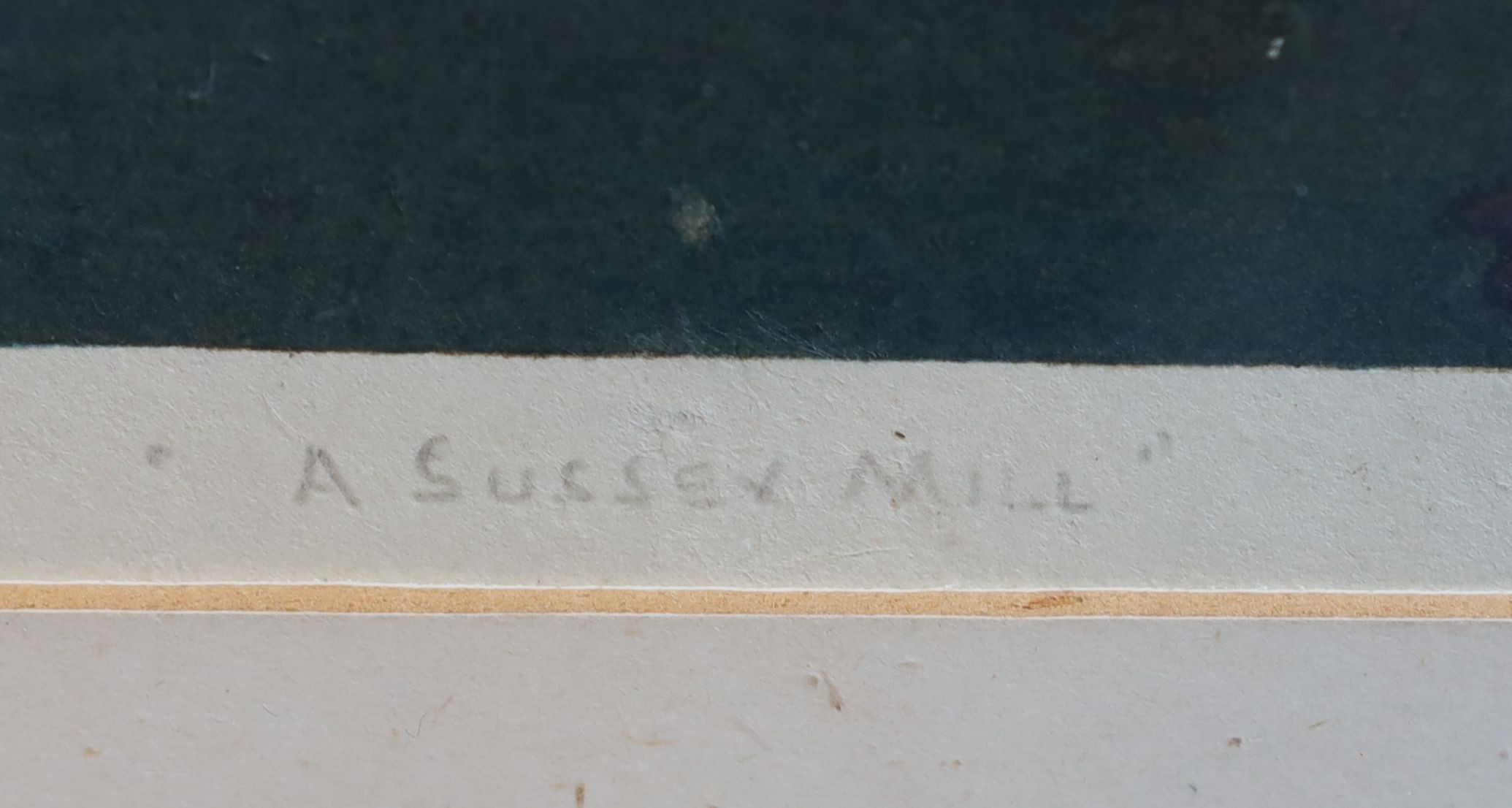 Eric Slater (1896-1963), 'A Sussex Mill', woodcut in colours, 25.5 x 34.5cm